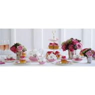 Royal Albert Cheeky Collection 5-Piece Place Setting, Mostly White with Pink Multicolored Floral Print