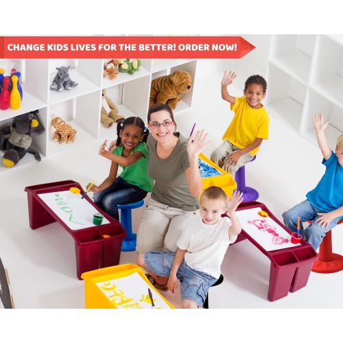  [아마존베스트]Studico Active Kids Chair  Wobble Chair Toddlers, Pre-Schoolers - Age Range 3-7y  Grades K-1-2 - 14 High  Flexible Seating Classroom - Helps ADD/ADHD - Corrects Posture - Black