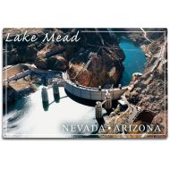 Lantern Press Lake Mead, Nevada, Arizona, Hoover Dam View (6x9 Aluminum Art, Indoor Outdoor Metal Sign Decor)
