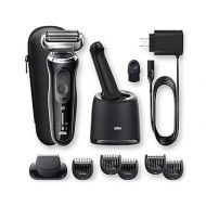Braun Electric Razor for Men, Waterproof Foil Shaver, Series 7 7075cc, Wet & Dry Shave, With Beard Trimmer, Rechargeable, Clean & Charge SmartCare Center and Travel Case Included, Black