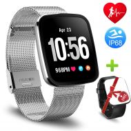 Woqoo Fitness Tracker Waterproof Multisport Smart Watch for Women Men with Heart Rate Blood Pressure Sleep Monitor Wearable Activity Tracker Bluetooth Pedometer GPS Tracker for Birthday