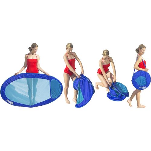 스윔웨이즈 Swimways Original Spring Float Pool Lounger, Blue Palms