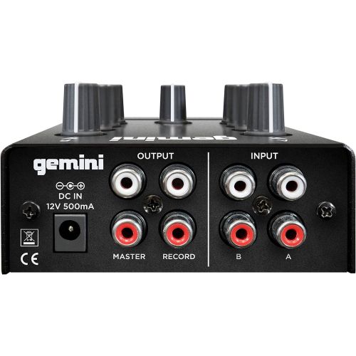  [아마존베스트]Gemini MM1 Professional Audio 2-Channel Stereo 2-Band Rotary Compact DJ Mixer with Cross-Fader and Individual Gain Control,20.00 x 20.00 x 20.00,Black