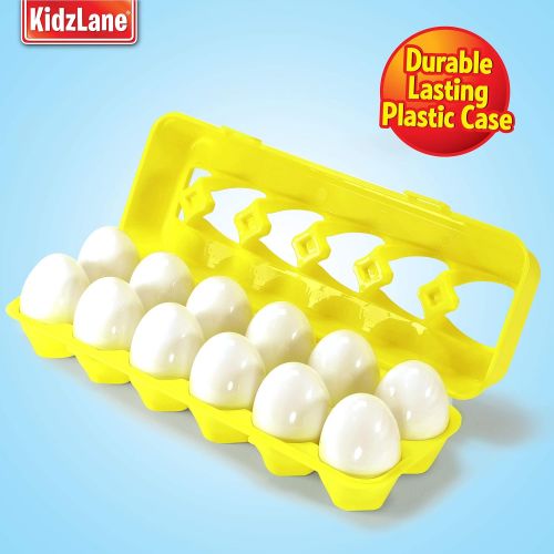  [아마존베스트]Kidzlane Egg Toy for Kids and Toddlers | Count & Match Educational Egg Shape Toy | Teaches Colors, Numbers and Fine Motor Skills | Pretend Egg Baby Puzzle