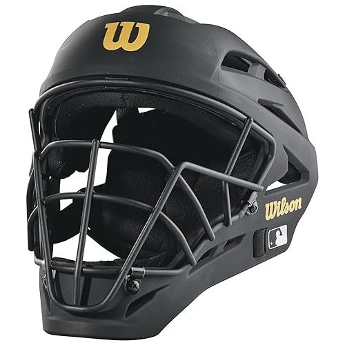 윌슨 WILSON Pro Stock Titanium Umpire Helmet, Black, 7