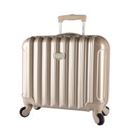Travelers Club Luggage Kensie 17 Inch Rolling Briefcase, Silver, Pale Gold