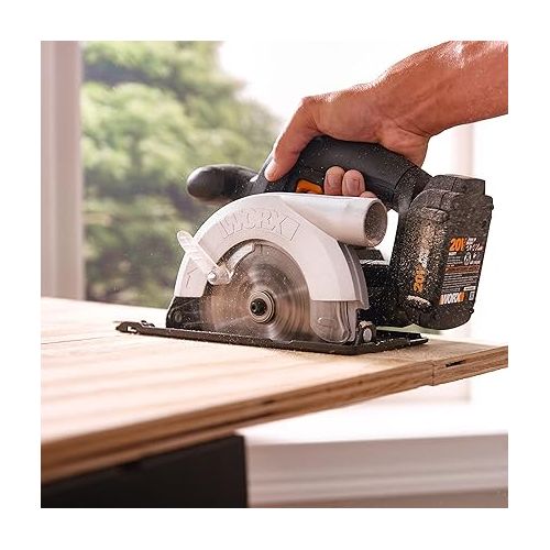  WORX 20V Cordless Power Tool Combo WX956L Drill Driver+Circular Saw+Reciprocating Saw, PowerShare, 2 * 2.0Ah Batteries & Charger Included