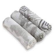 Aden + anais aden + anais 3 Piece Classic Swaddle White Label Baby Blanket, Flock Together