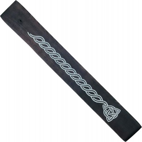  인센스스틱 Alternative Imagination Black, Wooden Incense Holder with Painted Triquetra, 10 Inches Long, for Single Incense Sticks