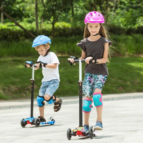  WeSkate Scooters for Kids, Lights Up Scooter for Girls Boys, Adjustable Height, Scooters for Children Ages 3-12