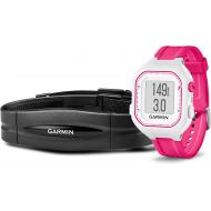 Garmin Forerunner 25 Bundle with Heart Rate Monitor, Small - White and Pink