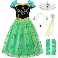 JerrisApparel Girls Princess Costume Snow Party Halloween Cosplay Fancy Dress