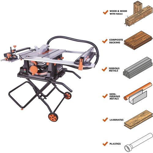  Evolution - RAGE5-S Power Tools RAGE5S 10 TCT Multi-Material Table Saw, 10