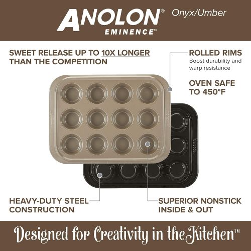  Anolon 47489 Eminence Nonstick Baking Pan / Nonstick Cake Pan, Rectangle - 9 Inch x 13 Inch, Black: Kitchen & Dining