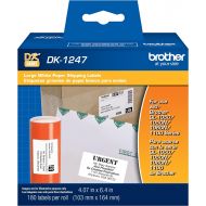 Brother Genuine DK-1247 Die-Cut Large Shipping White Paper Labels for Brother QL Label Printers  180 Labels per Roll 4.07” x 6.4” (103mm x 164 mm)