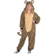 Amscan 848704 Adult Zipster Leopard One Piece Costume Plus Size