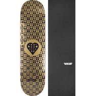 Warehouse Skateboards The Heart Supply Jagger Eaton Trinity Gold Foil Skateboard Deck - 8.25 x 32 with Jessup WS Die-Cut Black Griptape - Bundle of 2 Items