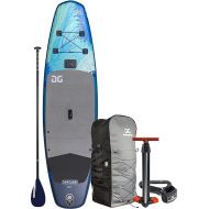 AQUAGLIDE Inflatable Stand Up Paddle Board with Premium SUP Accessories - Backpack, 3-Piece Focus Leverlock Paddle, Fin, Leash, and Hand Pump - Cascade 10' ISUP, Multicolor