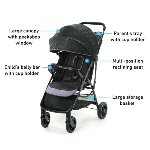그라코 Graco NimbleLite Stroller Lightweight Stroller, Under 15 Pounds, Car Seat Compatible, Compact Fold, Hailey