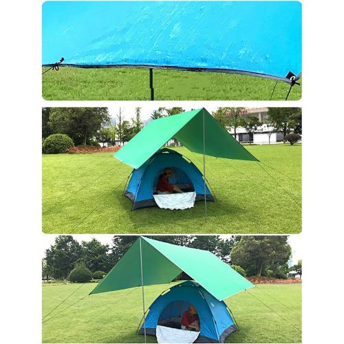  TAHUAON Camping Tent Tarps Waterproof Rain Tarp Light Compact for Backpacking Hiking Traveling Camping Beach Tarp (Green)
