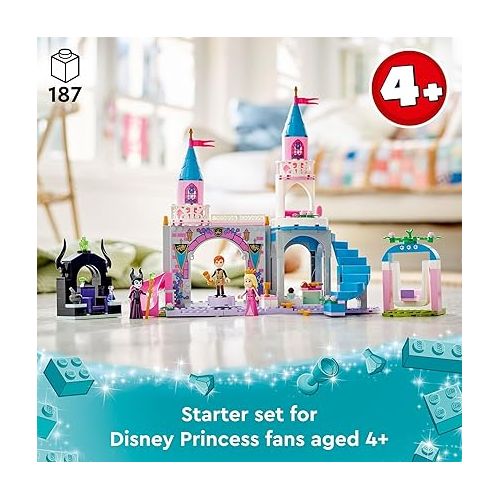  LEGO Disney Princess Aurora's Castle Building Toy Set 43211 Disney Princess Toy with Sleeping Beauty, Prince Philip and Maleficent Mini-Doll Figures, Disney Gift Idea for Kids Boys Girls Age 4+
