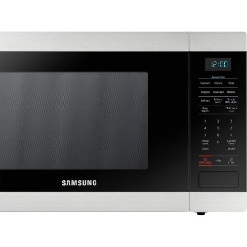 삼성 [아마존베스트]SAMSUNG Countertop Microwave Oven with 1.9 Cu. Ft. Capacity - Smart Sensor, Easy to Clean Interior, 950 Watts of Power, Auto Defrost, Child Safety Lock - Stainless Steel - MS19N700