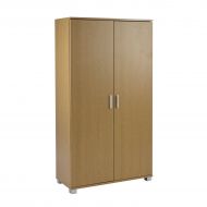 MMT Tall 2 Door Bookcase Pantry Cabinet/Office Kitchen Home Organiser Cupboard Filing Storage Stationary Cabinet - Office Furniture 4 Shelves - 31.5 Wide - Huge Storage Capacity -