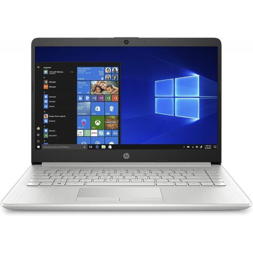  Amazon Renewed HP 14-Inch Laptop, 7th Gen AMD A9-9425, 4 GB SDRAM Memory, 128 GB Solid-State Drive, Windows 10 Home in S Mode (14-dk0020nr, Natural Silver) (Renewed)