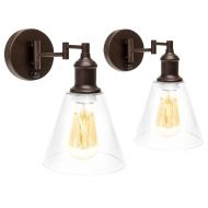 Best Choice Products Bedroom, Bathroom, Home Set of 2 Industrial Style Wall Sconces w/Metal Swing Arm