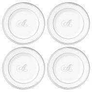 Lenox Federal Platinum Script Monogram Dinnerware Tidbit Plates, Set of 4, A