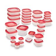 Rubbermaid Easy Find Lids Meal Prep Food Storage Containers, 60-Piece Set, Racer Red
