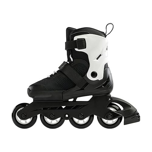 롤러블레이드 Microblade Kids Adjustable Fitness Inline Skate, Black/White