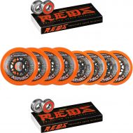 Labeda Asphalt Inline Roller Hockey Wheels 76mm / 80mm Hilo Orange 85A Bones Reds