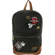 Loungefly Mickey Mouse Patches Denim Backpack (One, Black-multi, Size No Size