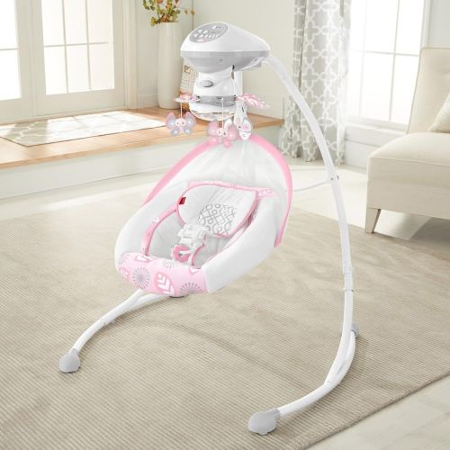  Fisher-Price Deluxe Cradle n Swing- Surreal Serenity - Soothing Baby Swing With Two Swinging Motions, Super Soft Fabrics & a Built-In Mobile [Amazon Exclusive]