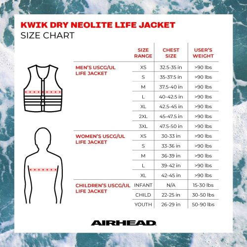  Airhead Adult SWOOSH Kwik-Dry Neolite Flex Life Vest