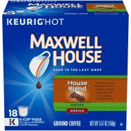 MAXWELL HOUSE Maxwell House Decaf House Blend K-Cup Coffee Pods, 18 ct Box (Pack of 4)