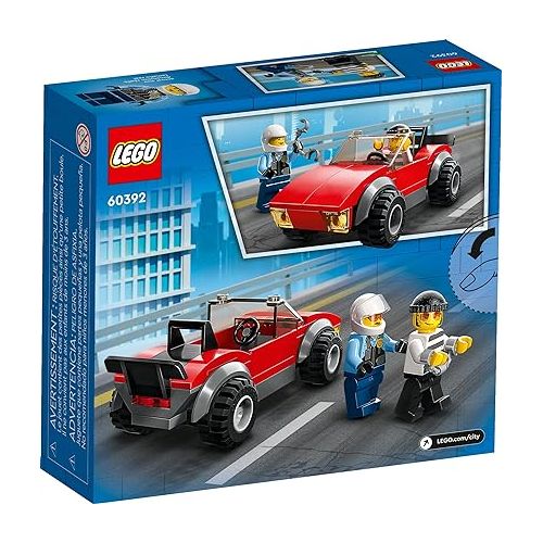  LEGO City Police Bike Car Chase 60392, Toy with Racing Vehicle & Motorbike Toys for 5 Plus Year Olds, Kids Gift Idea, Set Featuring 2 Officer Minifigures