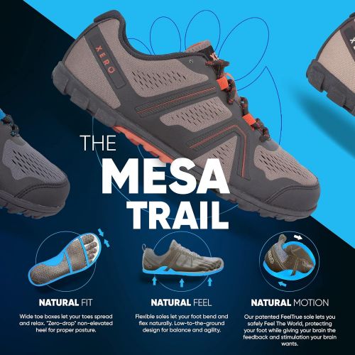  [아마존베스트]Xero Shoes Mesa Trail - Mens Lightweight Barefoot-Inspired Minimalist Trail Running Shoe. Zero Drop Sneaker
