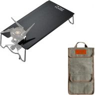 NANGOGEAR Aluminum Camping Table L13.4'' x W6.7'' x H3.1'' with Storage Bag (20201,20203,20204) (for CB-JCB (Black, 20203-BK))