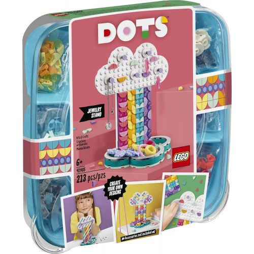  LEGO DOTS Rainbow Jewelry Stand 41905 DIY Craft Decorations Kit, A Fun Toy for Kids who Like Creating Arts and Crafts Bedroom Decor Accessories, New 2020 (213 Pieces)