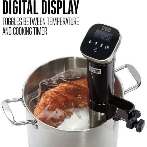  Weston Sous Vide Immersion Circulator with Digital Controls and Display, 800W, Black (36200)