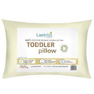 Laetriss Toddler Pillow Organic Cotton with Pillowcase | Hypoallergenic and Soft Baby Pillows and Case...