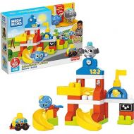 Mega Bloks Peek A Blocks Schoolhouse with Big Building Blocks, Building Toys for Toddlers (42 Pieces)