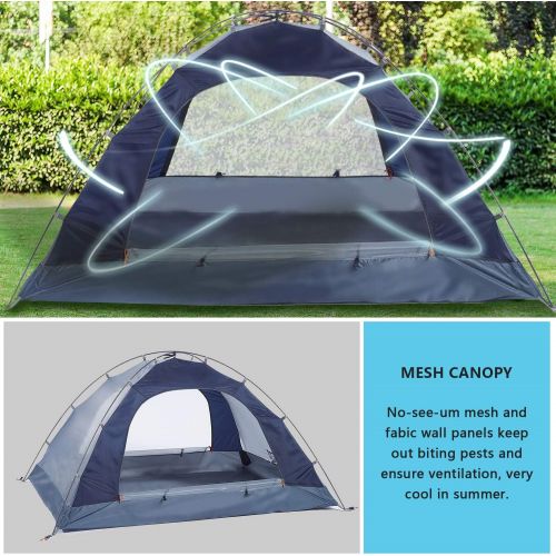  Weanas Backpacking Tent 2 4 Person Camping Tent Lightweight Waterproof Windproof Two Doors Easy Setup Double Layer Outdoor Tents for Family Camping Hiking Mountaineering