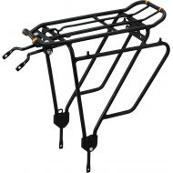 Ibera Bike Rack - Bicycle Touring Carrier Plus+ for Non-Disc Brake Mount, Frame-Mounted for Heavier Top & Side Loads, Height Adjustable for 26-29 Frames