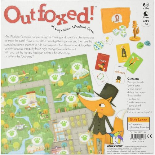  [아마존베스트]Gamewright Outfoxed! A Cooperative Whodunit Board Game for Kids 5+, Multi-Colored, Standard, Model Number: 418 & ueens 10th Anniversary Tin Card Game