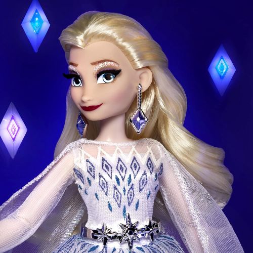 디즈니 Disney Princess Style Series Holiday Elsa Doll, Fashion Doll Accessories, Collector Toy for Kids 6 and Up , White