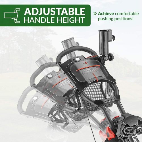 [아마존베스트]CaddyTek Caddylite 15.3 V2 - Deluxe Quad-Fold Golf Push Cart