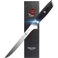 TUO Boning Knife 7 inch - Fillet Knife Flexible Kitchen Knife German HC Steel with Pakkawood Handle - FALCON SERIES with Gift Box